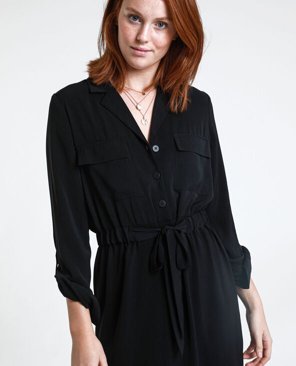 Robe chemise longue noir - Pimkie