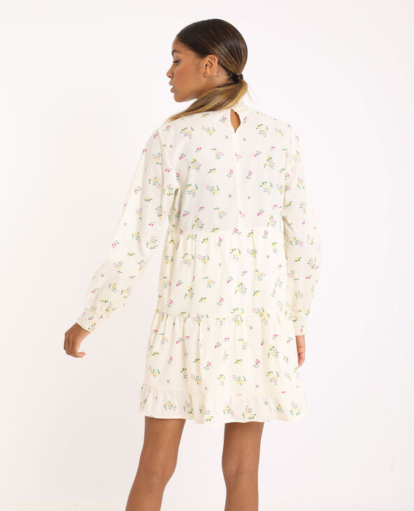 Robe à petites fleurs écru - Pimkie