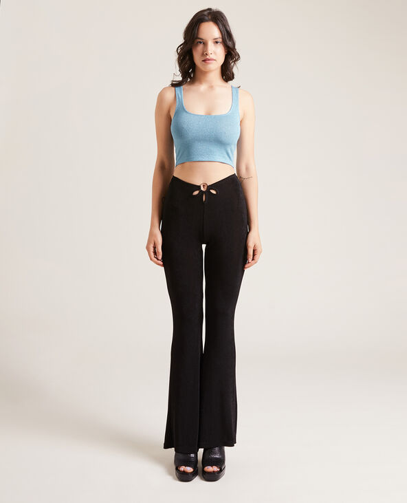 Brassière en maille lurex bleu clair - Pimkie