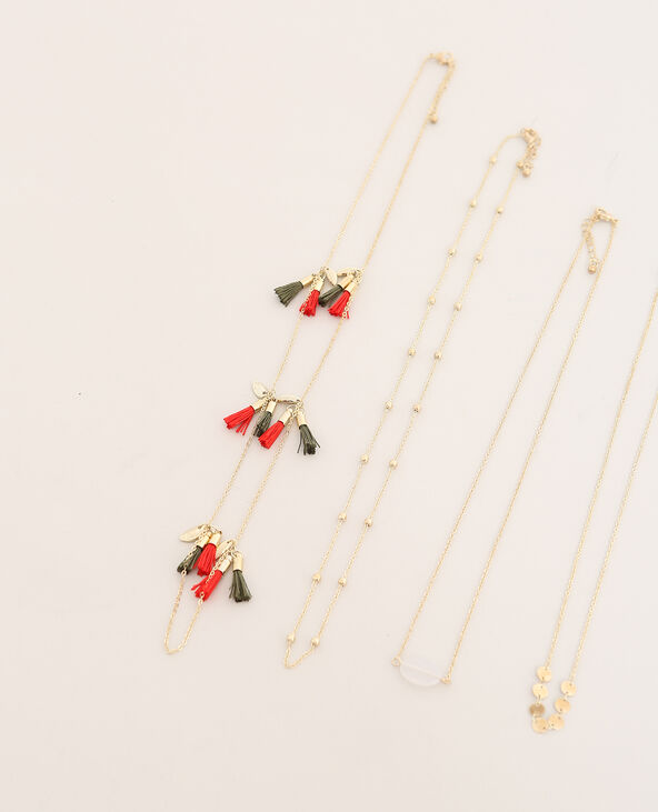 Lot de 4 colliers doré - Pimkie