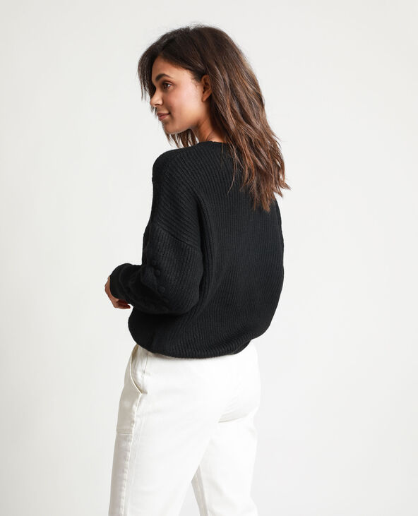 Pull maille fantaisie noir - Pimkie
