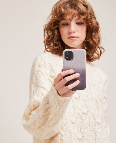 Coque de téléphone dégradé pailleté noir - Pimkie