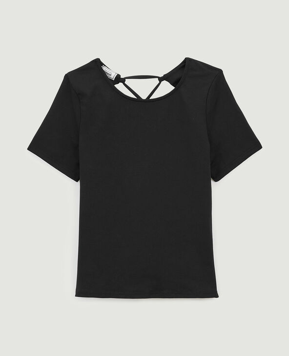Top dos croisé noir - Pimkie