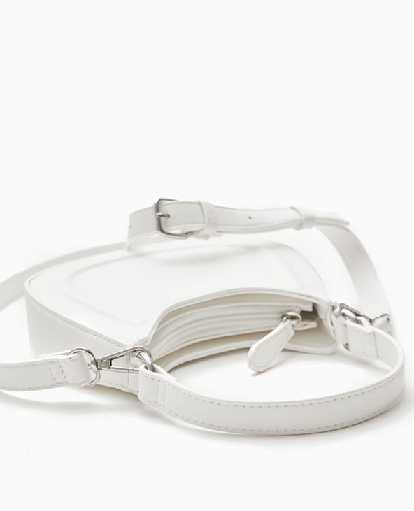Mini sac rigide forme demi-lune blanc - Pimkie