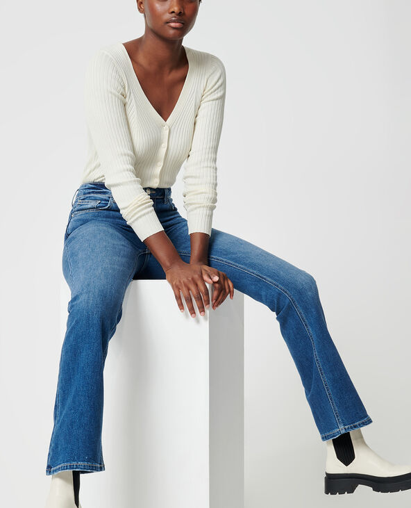 Jean flare taille haute bleu - Pimkie