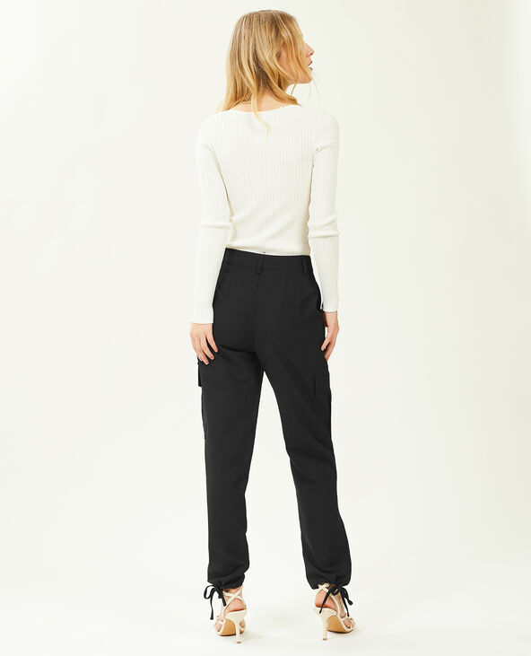 Pantalon cargo bas resserrables noir - Pimkie