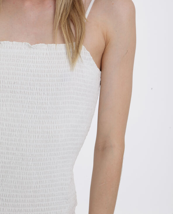 Robe en smock blanc - Pimkie