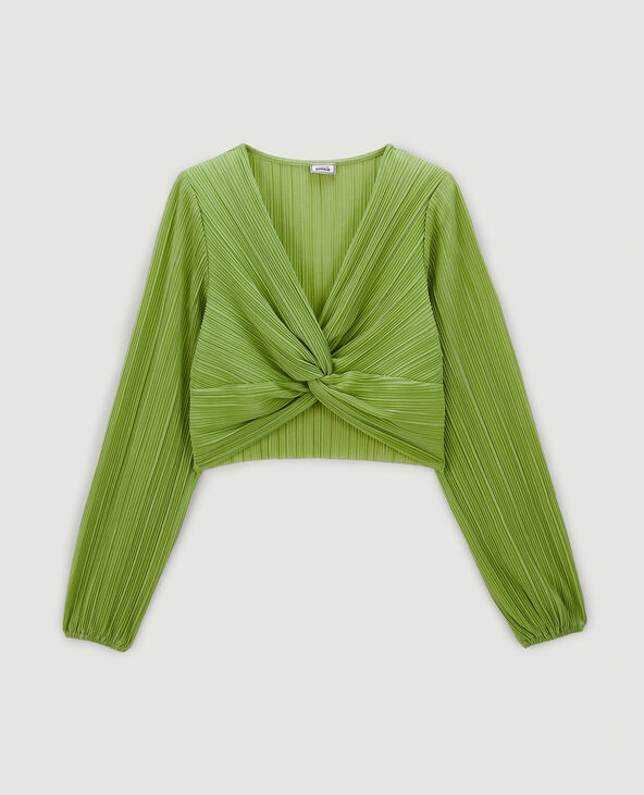 Top plissé permanent vert olive - Pimkie