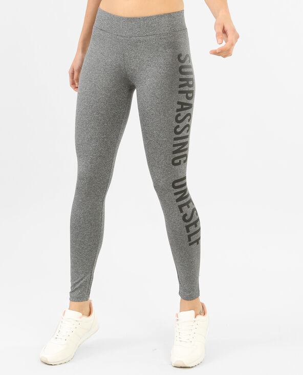 Legging sport à message gris chiné - Pimkie