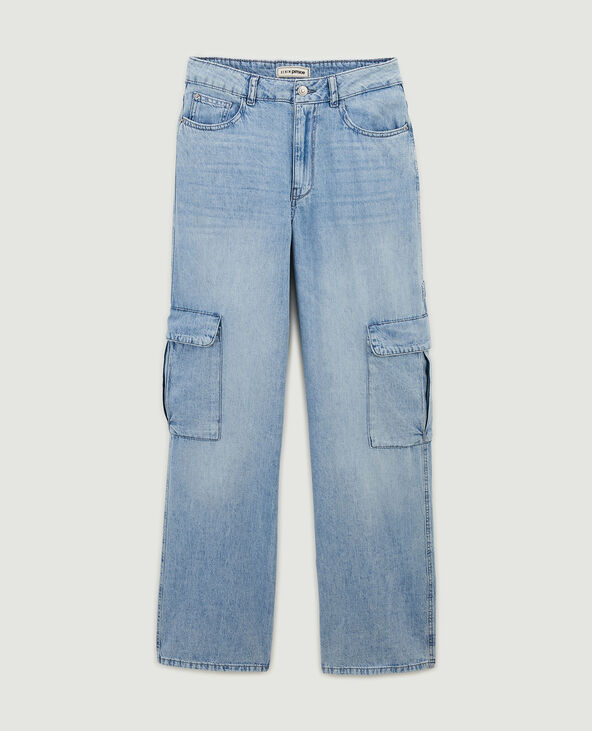 Jean cargo large bleu clair - Pimkie