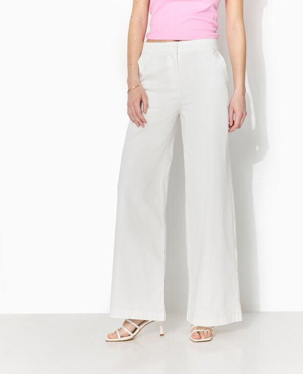 Pantalon droit city taille standard blanc - Pimkie