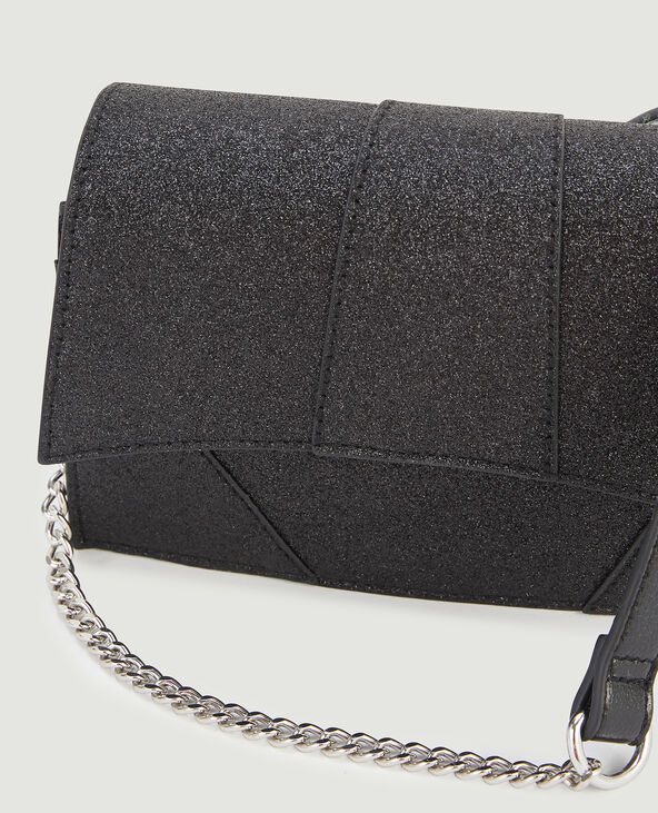 Sac boxy pailleté noir - Pimkie