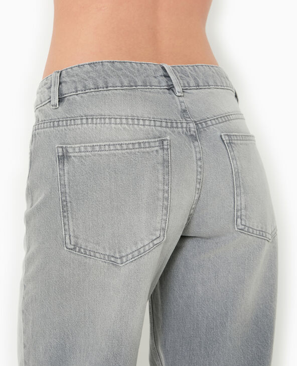 Jean droit taille basse blanc - Pimkie