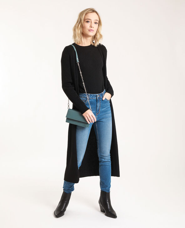 Pull fin côtelé noir - Pimkie