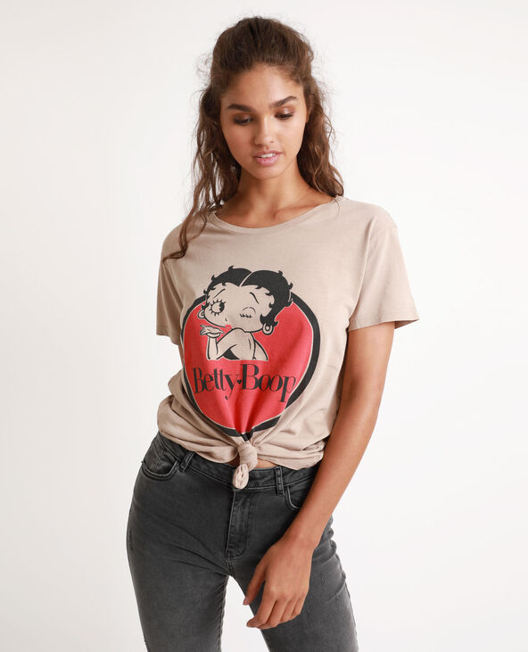 T-shirt Betty Boop beige - Pimkie