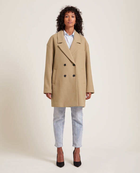 Caban oversize en drap de laine