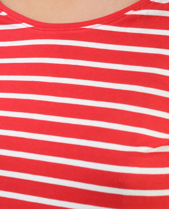 T-shirt rayé rouge - Pimkie