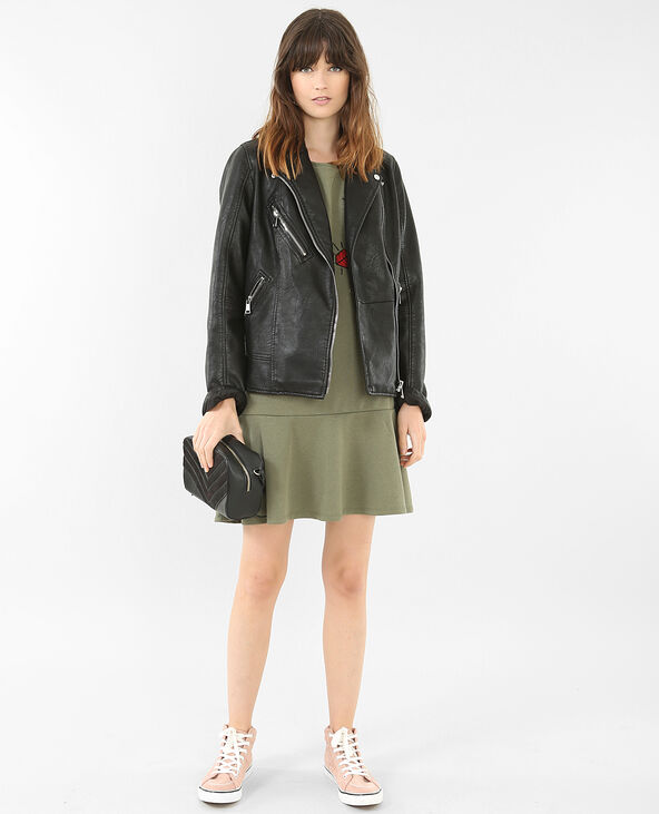 Robe sweat à patchs vert de gris - Pimkie