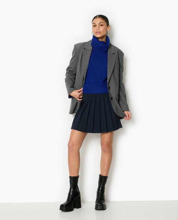Pull col boule avec manches larges bleu électrique - Pimkie