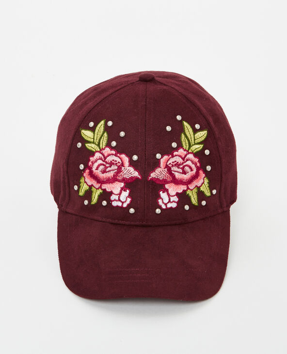 Casquette brodée bordeaux - Pimkie