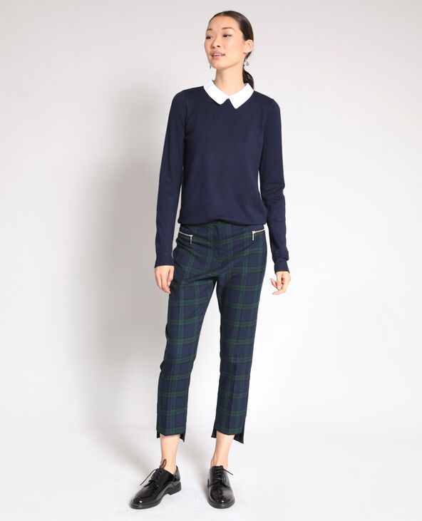 Pull à col claudine bleu marine - Pimkie