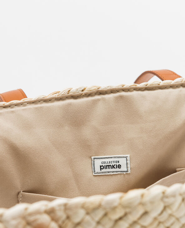Sac cabas en paille beige - Pimkie