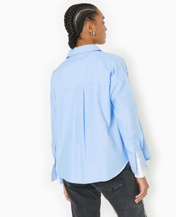 Chemise manches longues bleu - Pimkie