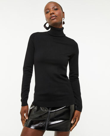 Colle roulé sales femme noir