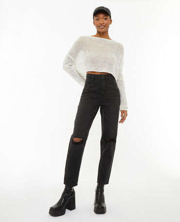 Pantalon noir femme troué sales