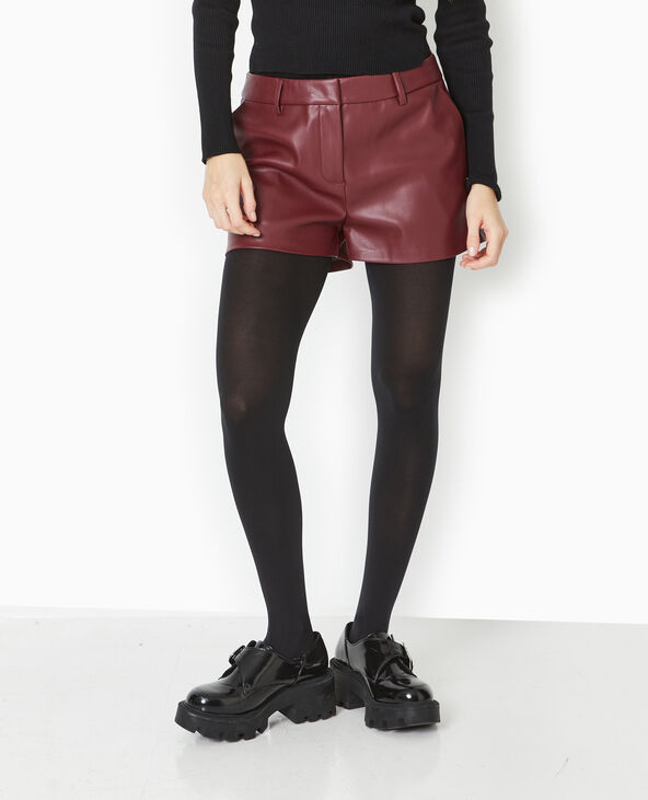 Short court en simili cuir bordeaux - Pimkie