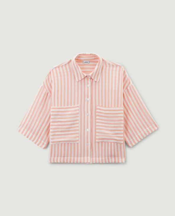 Chemise à rayures orange - Pimkie