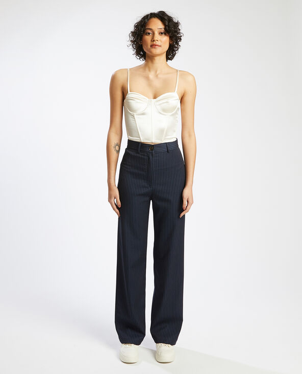 Brassière corset en satin écru - Pimkie