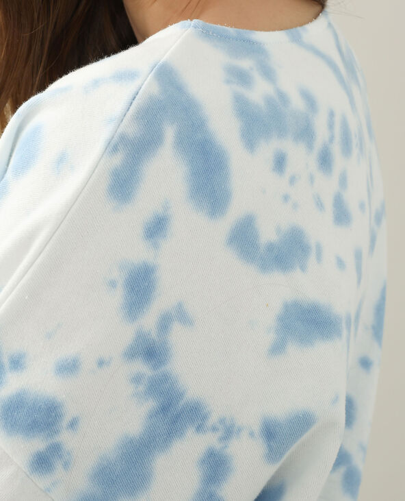 Sweat oversize tie and dye bleu - Pimkie