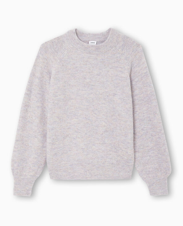 Pull oversize col rond manches raglans lilas - Pimkie