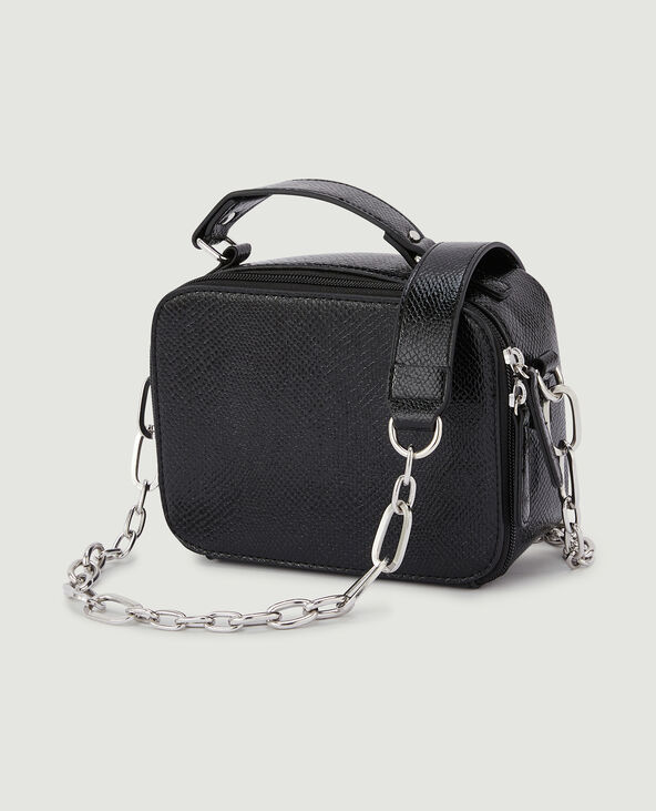 Sac boxy avec bandoulière grosse chaîne noir - Pimkie