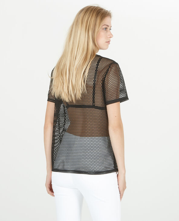 T-shirt filet noir - Pimkie