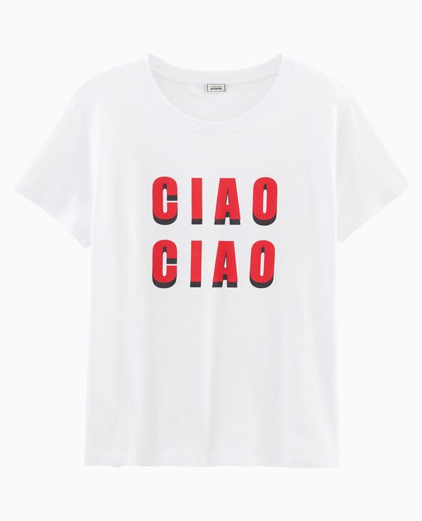 T-shirt Ciao Ciao blanc - Pimkie
