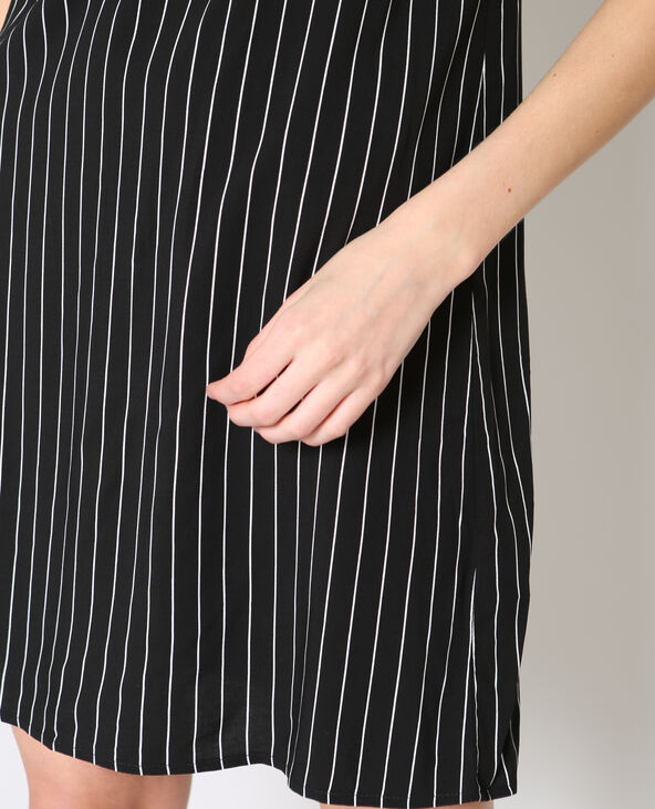 Robe col bardot noir - Pimkie