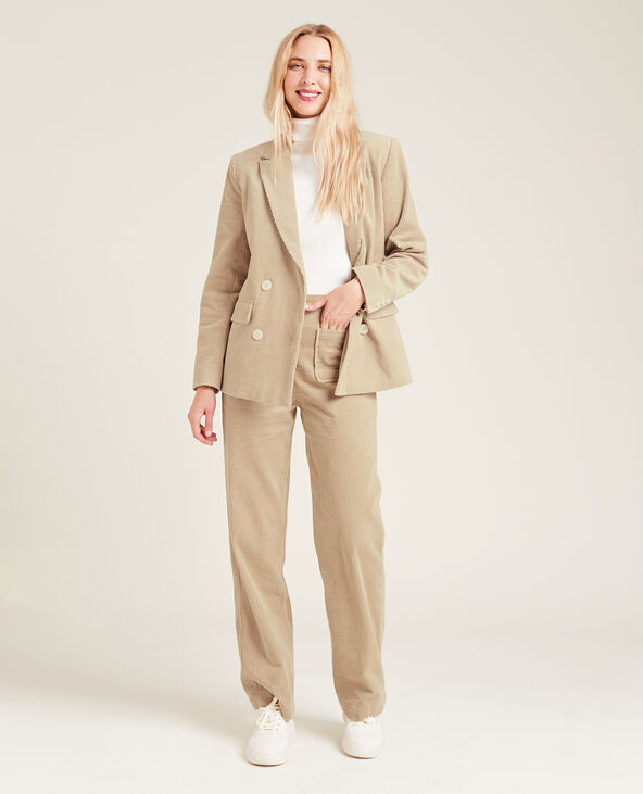Pantalon droit en velours c tel
