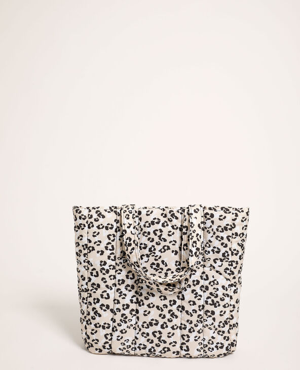 Sac cabas léopard matelassé camel - Pimkie