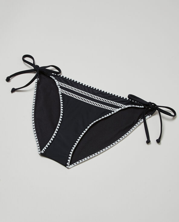 Bas de bikini ethnique noir - Pimkie