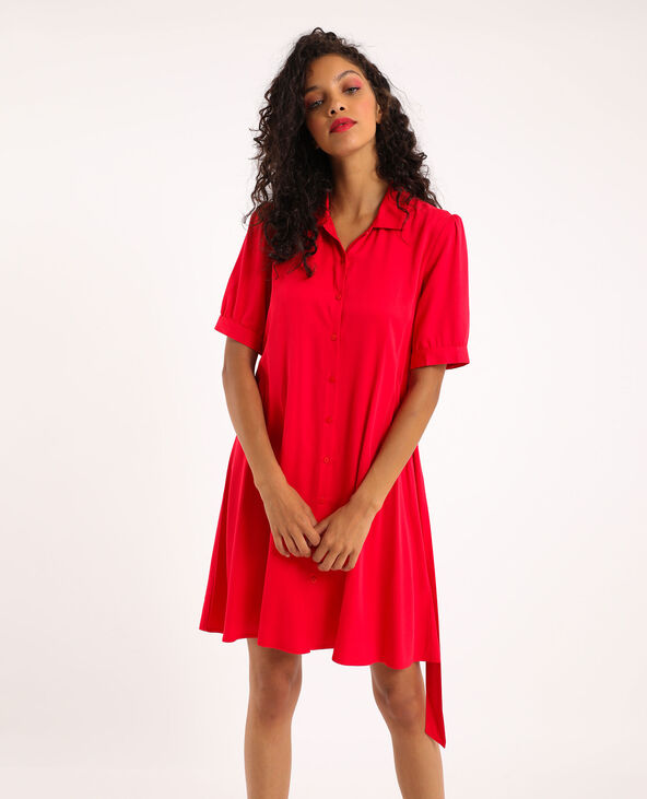 Robe boutonnée rouge - Pimkie