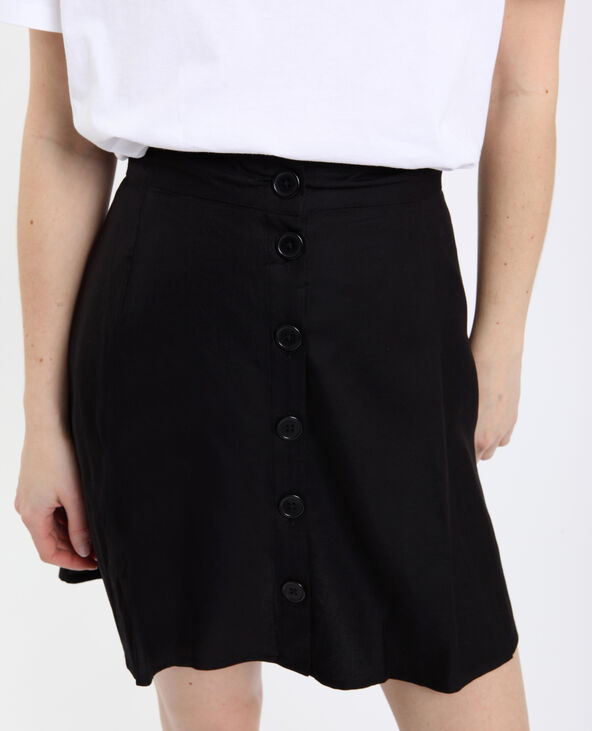 Jupe courte fluide noir - Pimkie