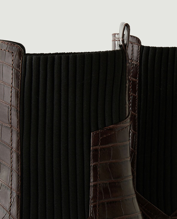 Bottines Chelsea croco marron - Pimkie