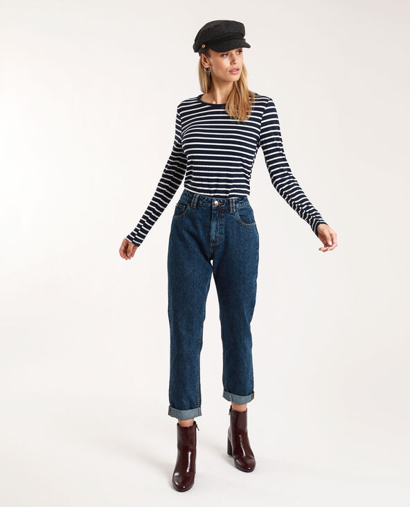 Jean mom high waist bleu marine - Pimkie