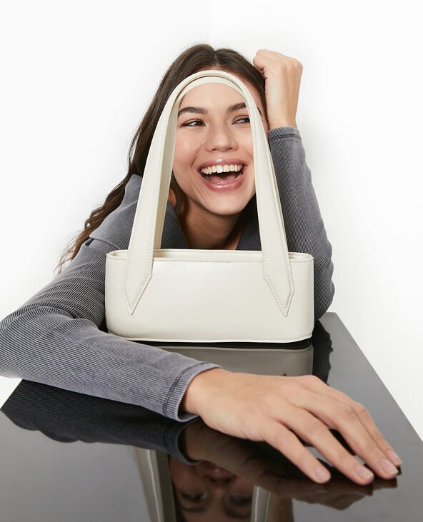 Sac baguette avec grandes poignées blanc - Pimkie