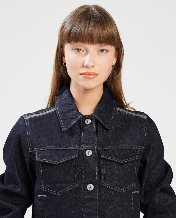 Veste en jean courte bleu foncé - Pimkie