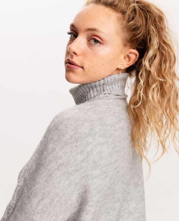 Pull col roulé torsadé gris chiné - Pimkie