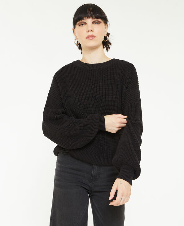 Pull col rond noir - Pimkie