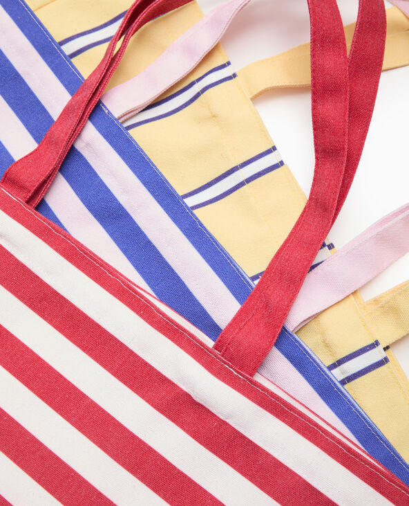 Grand totebag rayé rouge - Pimkie